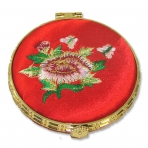 Round-Shaped Mirror with Flower