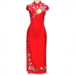 Red Cheongsam with Peony Pictures