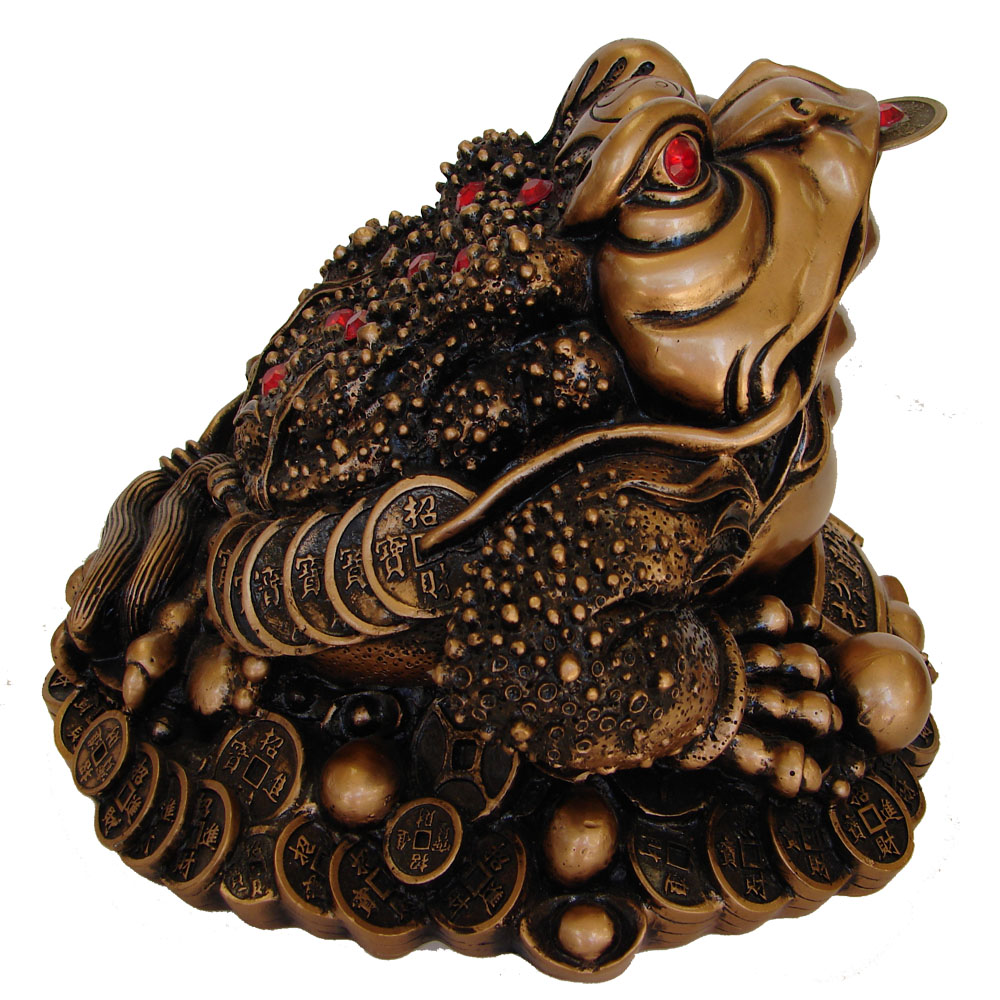 Feng Shui Money Frog, ThreeLegged Toad with Chinese Coins