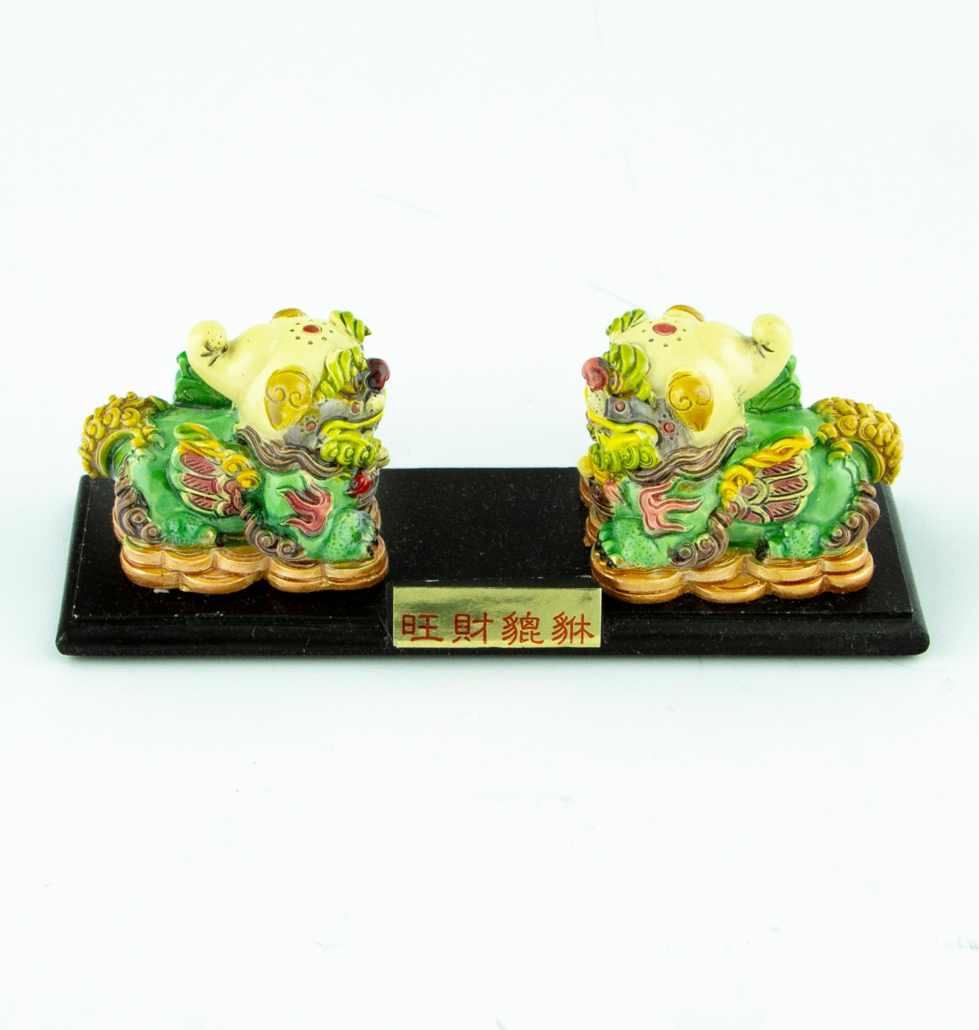 Feng Shui Pair of Pi Yao Statues Two Pi Yao Figurines for Grand Duke