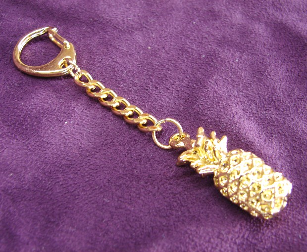 Pineapple Keychain Good Omen coming