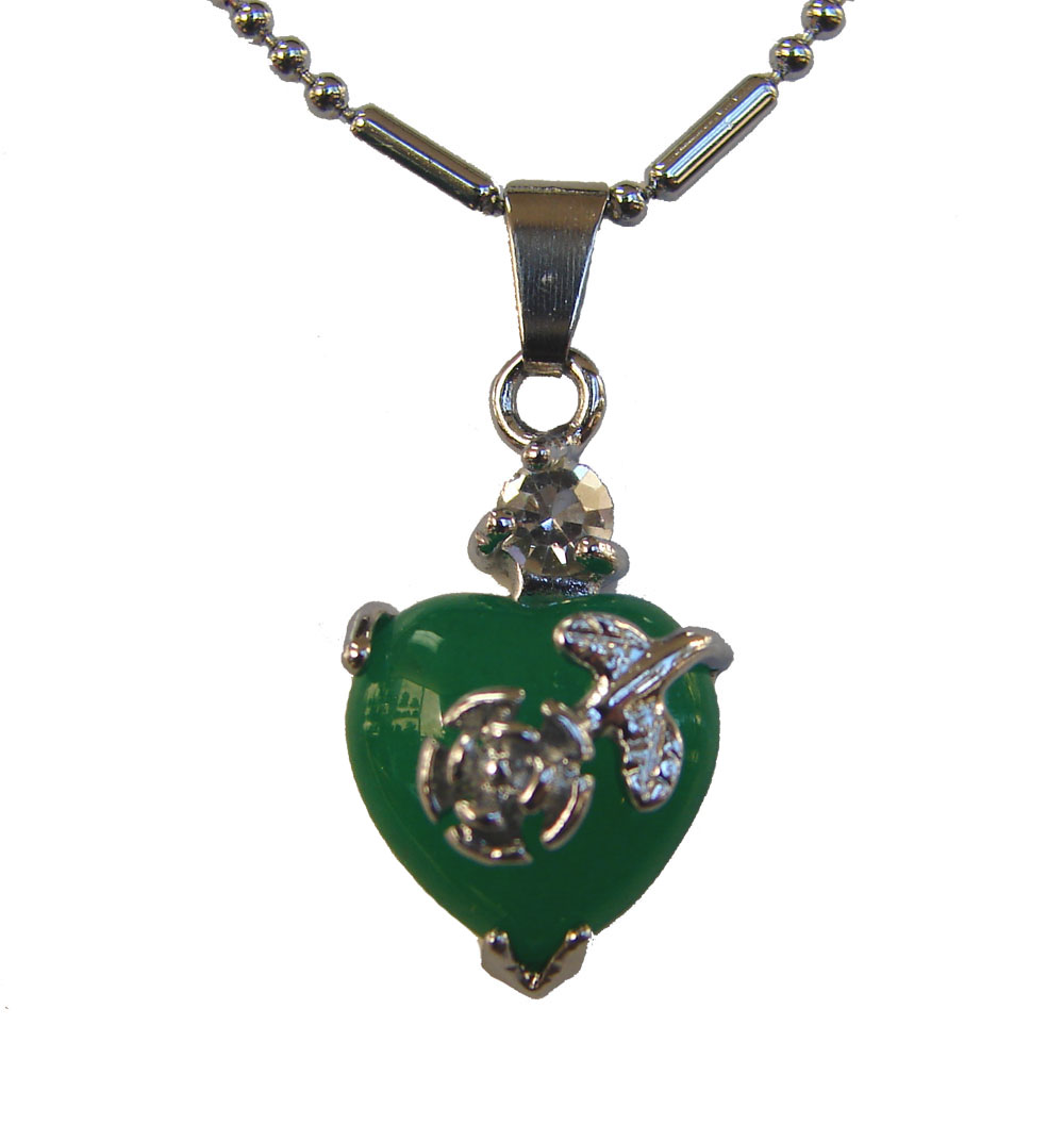 Heart-Shaped Jade Pendant
