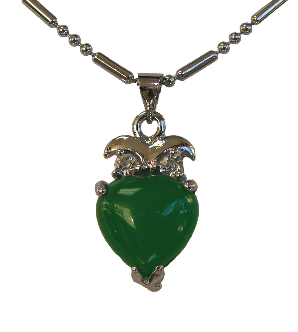 HeartShaped Jade Pendant