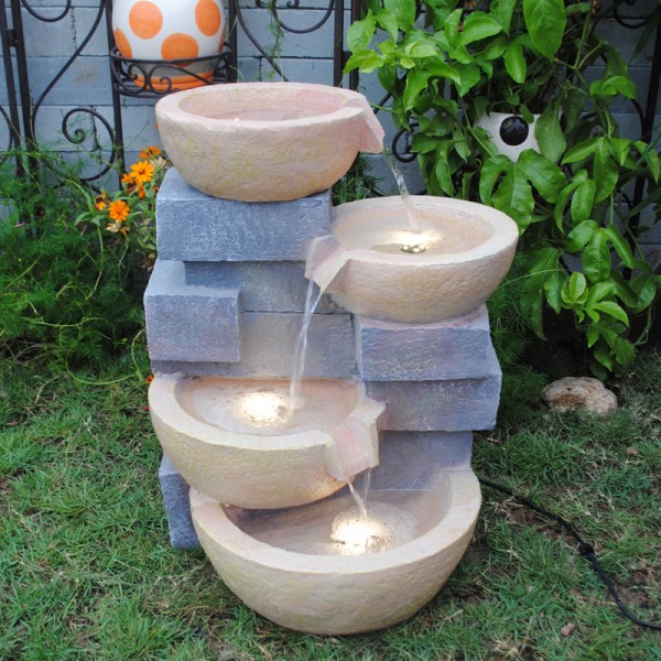 Pots Water Fountain with Led Light