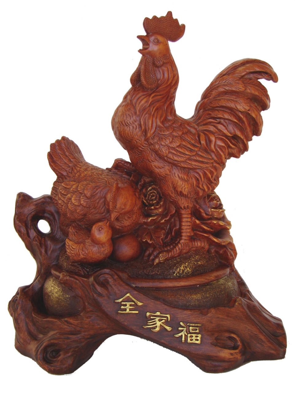 Feng Shui Harmony Rooster Statues, Chicken Figurine, Hen Sculpture