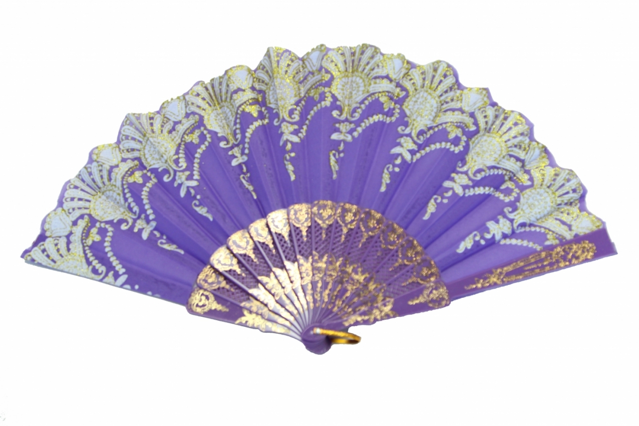 Purple Hand Fan