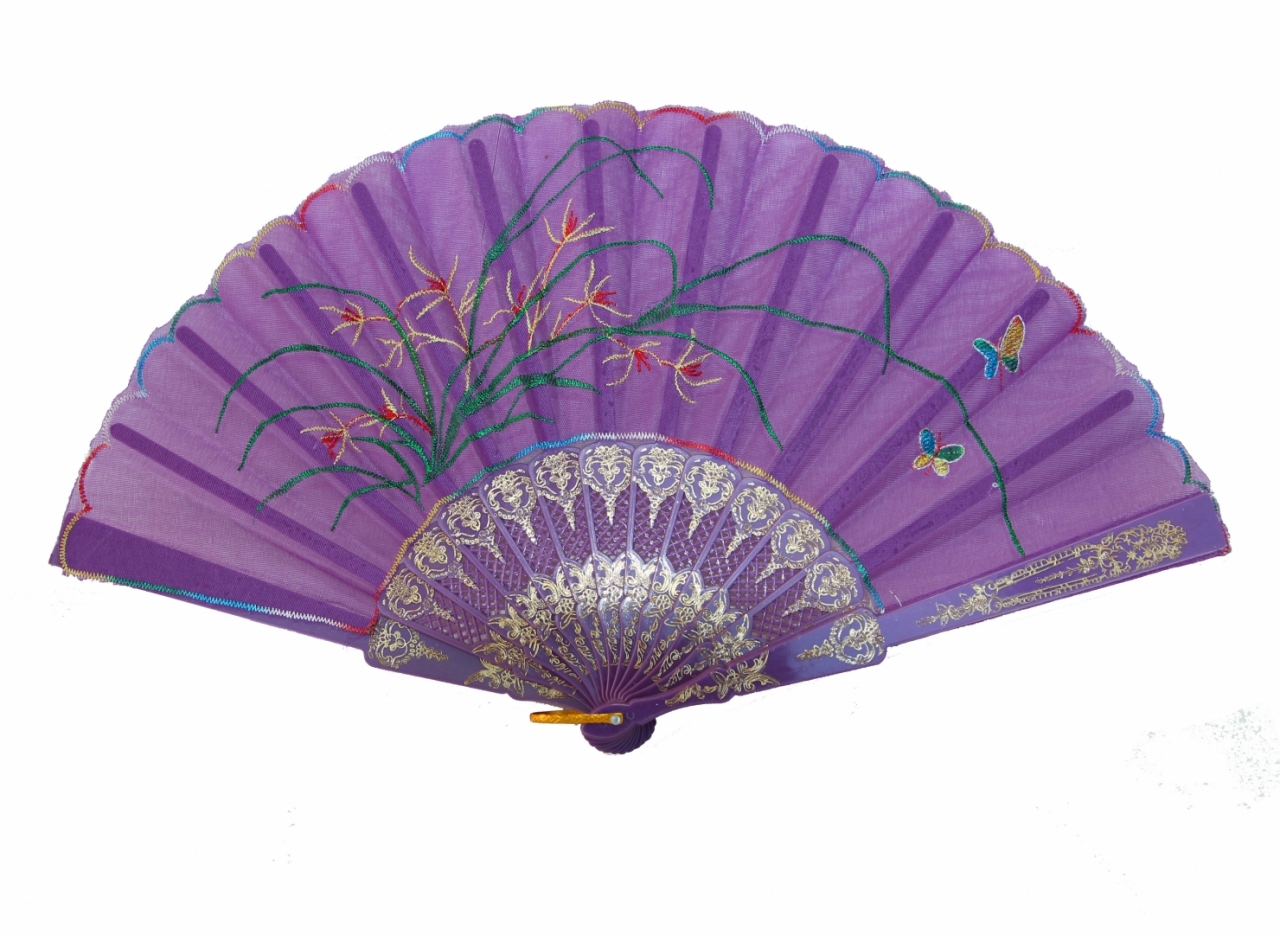 Purple Hand Fan