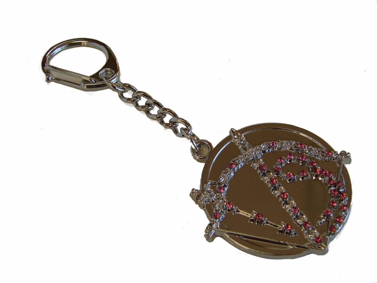 Silver Enthrallment Amulet Medallion Keychain