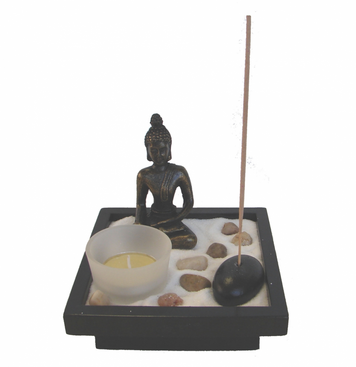 Small Desktop Zen Garden with Thai Buddha Statue