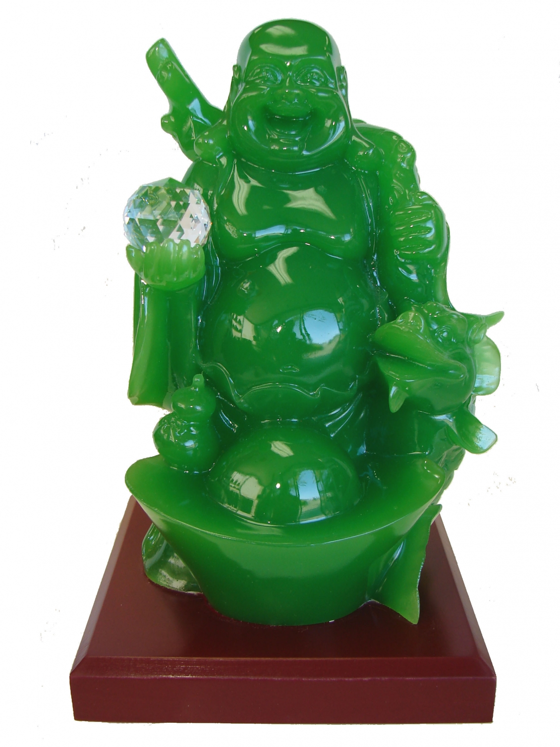 Green Chinese Buddha Statue