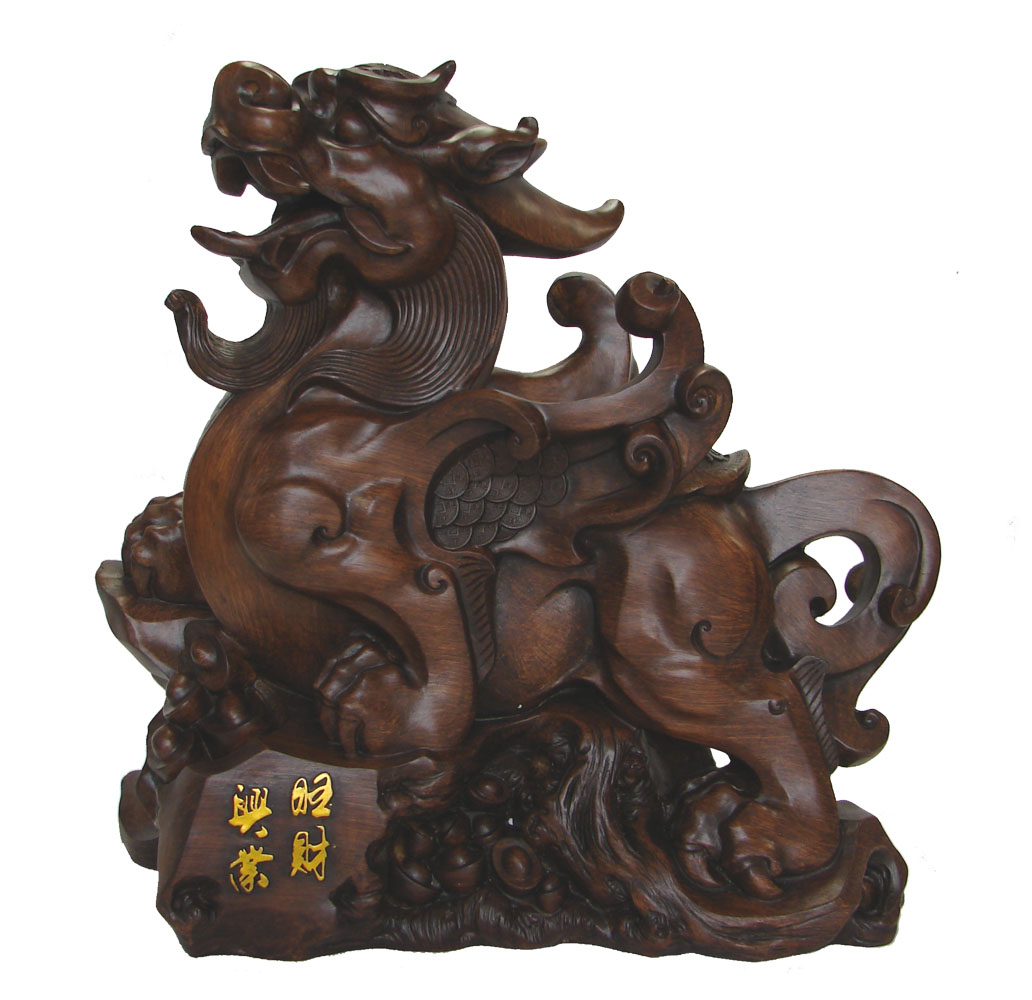 17 Inch Big Feng Shui Pi Yao Statue Enhances Money Luck