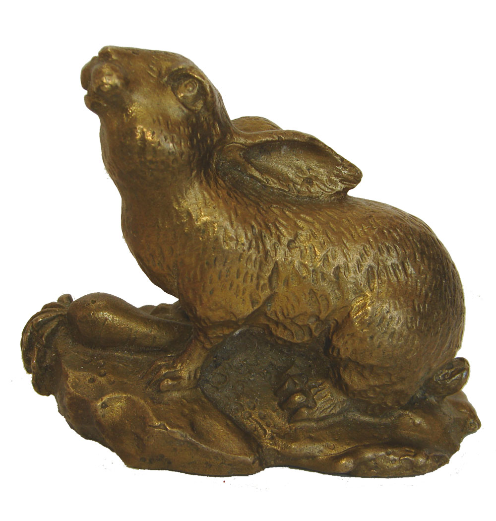 large rabbit statues