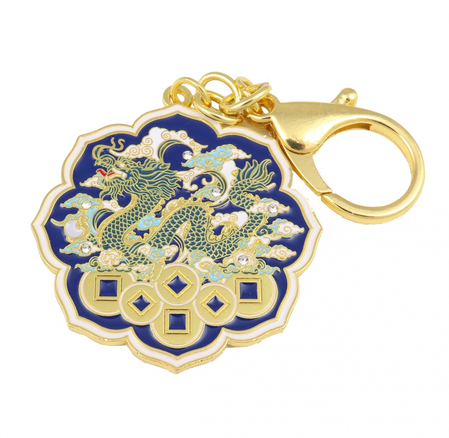 Feng Shui Dragon Heavenly Seal Amulet Keychain