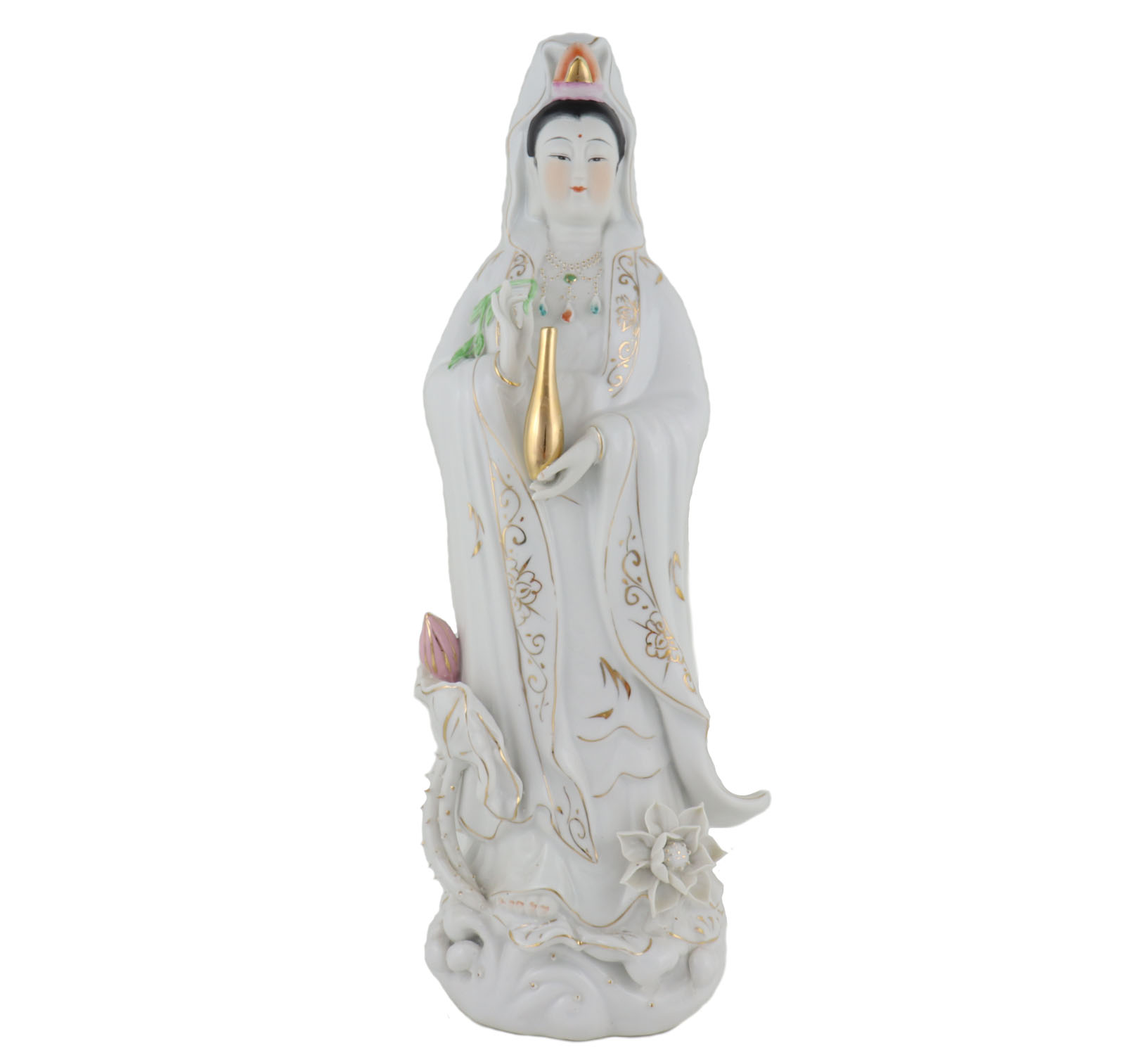 18 Inch White Standing Guan Yin Statue
