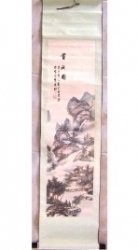 Hand Paint Mountain Scroll Picture