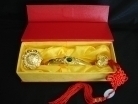 Golden Ru Yi Scepter with Auspicious Words