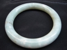 Round Inside Chinese Green Jade Bangles