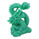 6 Inch Green Imperial Dragon Statue