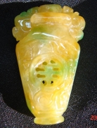 Vase Shaped Yellow Jade Pendants