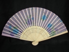 Cloth Hand Fans with Bamboo Slats