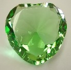 Heart Shape Green Crystal