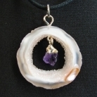 Round Shape Amethyst Pendant