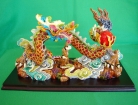 Colorful Dragon Statue Chasing Fire Ball