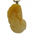 Yellow Jade Pi Xie Pendant