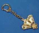Golden Fan Key Chain