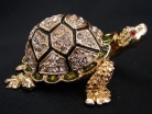 Bejeweled Big Metal Turtle