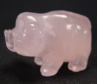 Rose Quartz Pig Statue