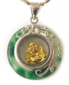 Jade Pendant with Golden Buddha Inside
