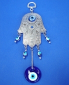 Hamsa with Blue Evil Eyes