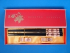 Chinese Chopsticks Set with Double Fishes and Good Blessings