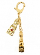 Double 5 Element Pagoda Keychain with Tree of Life
