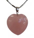 Heart Shape Rose Quartz Pendant