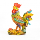 Colorful Standing Rooster Statue