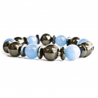 Magnetic Bracelet - Aqua and Black