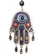 Hamsa with Blue Evil Eyes