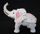 Bejeweled White Elephant Statue