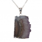 Amethyst Slice Pendant