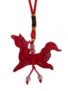 Red Glass Horse Charm