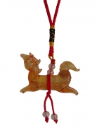 Orange Glass Horse Charm