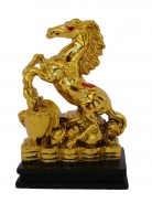 Golden Horse Statue Stepping on Feng Shui Ingot