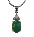 Oval-Shaped Jade Pendant