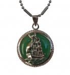 Sailing Boat Jade Pendant