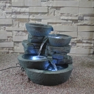 Modern Bowls Fountain with LED Lights