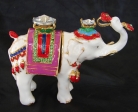 Bejeweled Elephant Statue Carrying Ru Yi