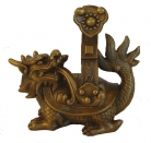 Brass Dragon Tortoise Statue Carrying Ru Yi