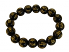 Black Obsidian Bracelet with Mantra